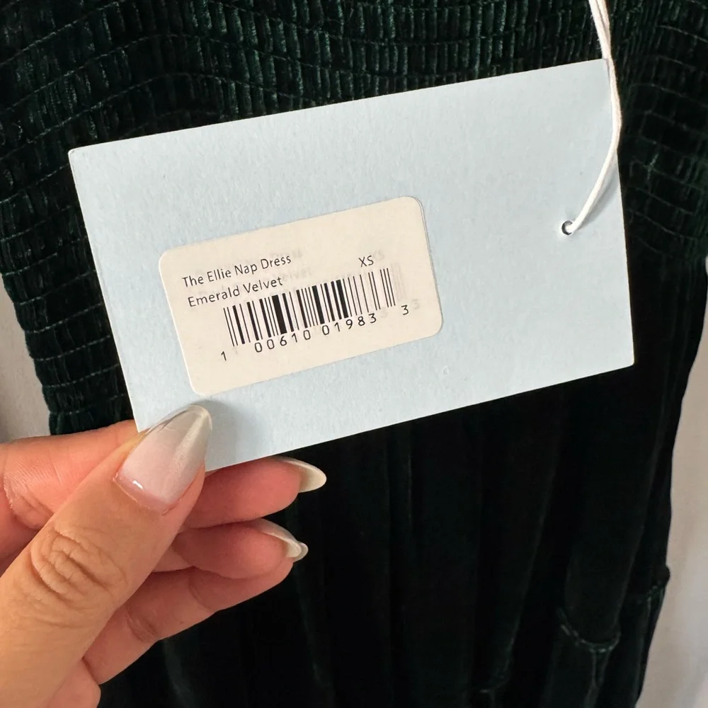 NWT Hill House Velvet Green Ellie Nap Dress - Picture 8 of 8